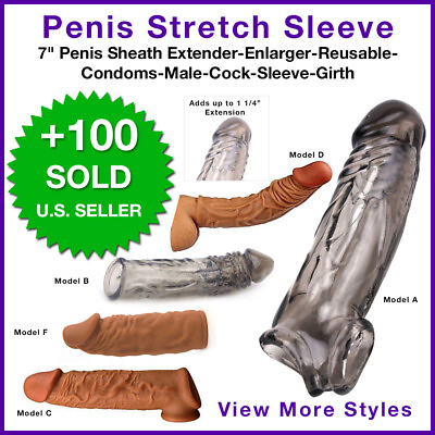 #ad Penis Sheath Extender Enlarger Reusable Condoms Male Cock Sleeve Girth All Sizes $14.34