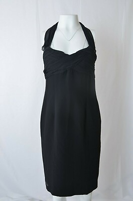 #ad Maggy London Womens Black Halter Dress Size 6 G $28.98