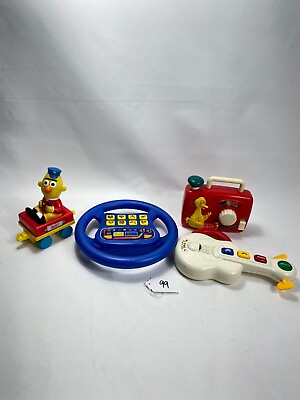 #ad Retro Kids#x27; Toy Set with Sesame Street Figures and Musical Instruments Vintage $34.99