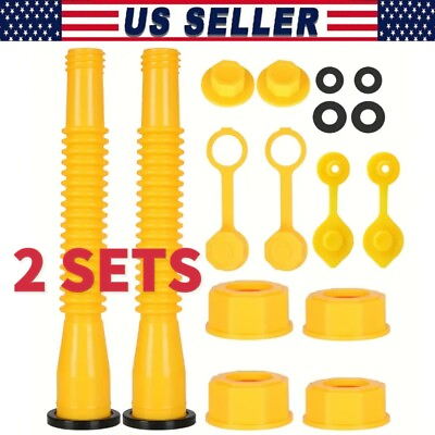 #ad 2✖ Replacement Gas Can Spout Nozzle Vent Kit for Plastic Gas Cans Old Style Cap $8.24