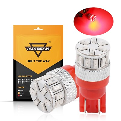 #ad AUXBEAM T10 168 194 2825 LED Interior Light Bulbs License Map Side Marker Red 2X $15.99