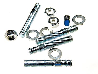 2quot; Carb Studs w Nuts amp; Washers Zinc Coated For Holley Demon Edelbrock Carb #137 $8.96