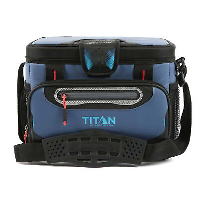 #ad Titan by Arctic Zone 12 Can Zipperless Soft Side Cooler Ocean Blue $29.97