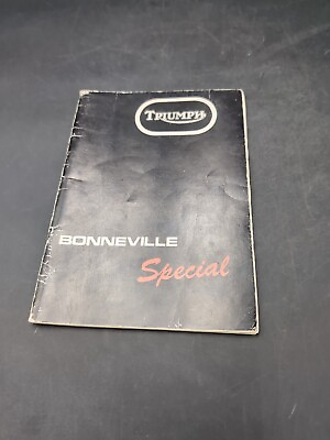 #ad Triumph Bonneville Special Owners Driver Manual Guide $18.00