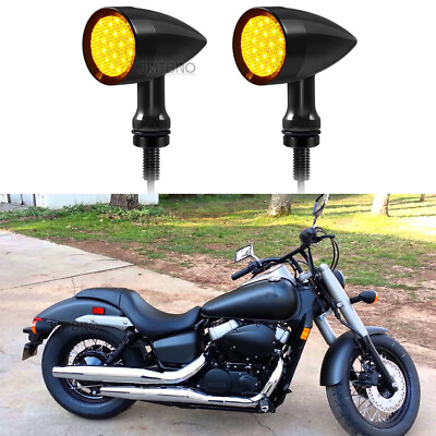 #ad 2Pcs Motorcycle LED Turn Signal Lights For Honda Shadow 750 1300 ACE Spirit AERO $23.06