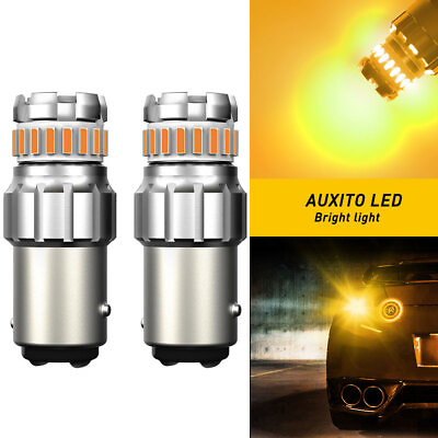 #ad 2x AUXITO 1157 LED Yellow Amber Signal Turn Light For Bulbs Hyundai Kia 2F $11.99