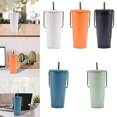 #ad Stainless Steel Insulated Cup Birthday Gifts Double Insulation Straw Cup Car $22.57