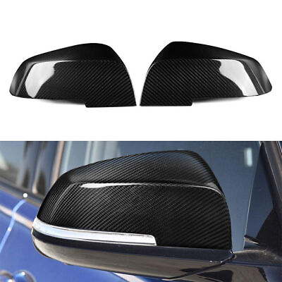 #ad 2x Rearview Side Mirror Covers Cap Set Carbon Fiber Fit BMW E84 F20 F22 F30 F32 $117.02