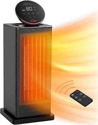 #ad 1500W Oscillating Space Heater for Indoor Use with ECO Thermostat 6 Protection $50.57