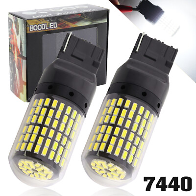 #ad 2X 7440 T20 LED Bulb CANBUS 144SMD White W21W Car Turn signal Light Reverse Lamp $11.69