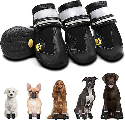 #ad NEW Dog Boots Paw Protector for Hot Pavement Winter Snow Outdoor Walking 7 Sizes $12.99