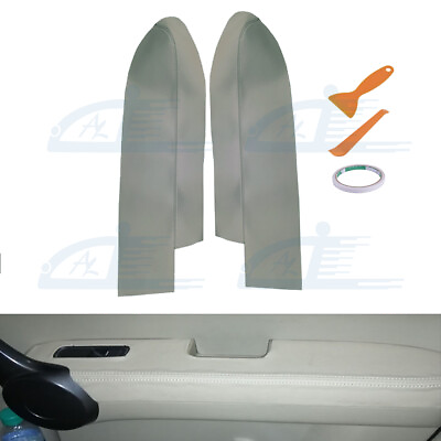 #ad Fits 2007 2012 Honda CR V CRV Leather Front Door Panels Armrest Cover 2pcs Gray $12.99