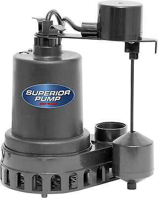 #ad Superior Pump Thermoplastic Submersible Sump Pump with Vertical Float Switch $165.61