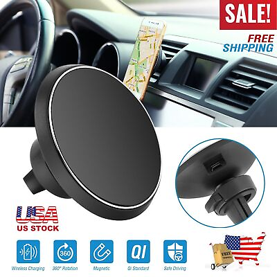#ad Wireless Car Charger Magnetic 5W Charging Pad Air Vent Phone Mount Holder us $17.28