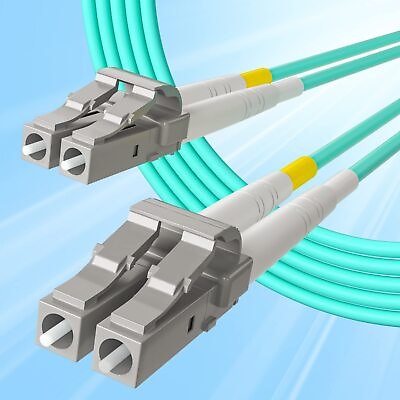 #ad OS2OM3OM4 LC to LC Fiber Optic Cable SinglemodeMultimode Duplex LC UPC 1 100m $6.99