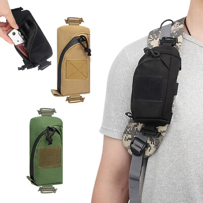 #ad Tactical Military Molle Accessories Backpack Shoulder Bag Pack Strap Pouch Bag $8.99