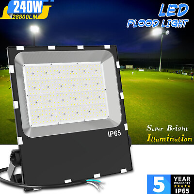 #ad 240W LED Flood Light Equiv 1000W MH HPS Outdoor Commercial Stadium Court Lights $169.06