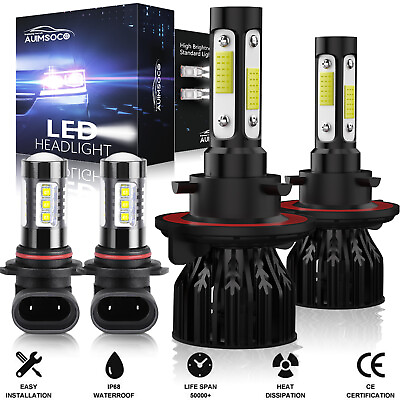 #ad 4x Combo LED Headlight Fog Light Bulbs Kit For Ram 1500 2500 3500 2006 2009 A $35.99
