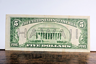 #ad 1934 A $5 WWII Hawaii Overprint Silver Certificate $210.00