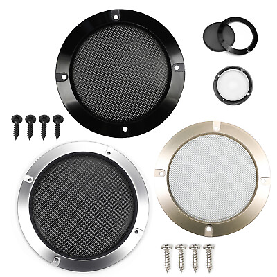 #ad 3 4 5 6.5 8 10 in Speaker Grill Cover Mesh Decorative Circle Guard Protector Lot $8.09