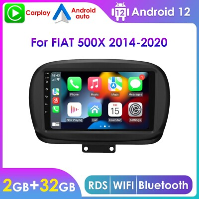 #ad For Fiat 500X 2014 2020 Android 12 Carplay Wifi Car Stereo Radio 232GB GPS Navi $128.99