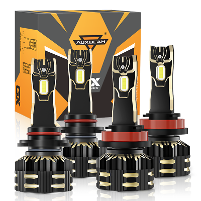 #ad 9005 H11 LED Headlight Bulbs Kit High Low Beam CANBUS 6500K 25000LM Bright White $166.99