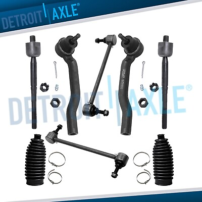 #ad 8pc Front Inner amp; Outer Tie Rods Sway Bars for 2007 2008 2012 Nissan Cube Versa $53.53