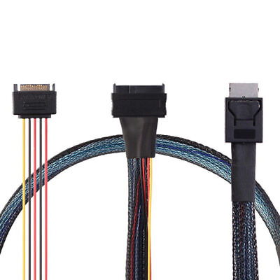 #ad XT XINTE SFF8611 42Pin To U.2 SAS SFF 863915Pin SATA Connector Cable Power Cord $14.95
