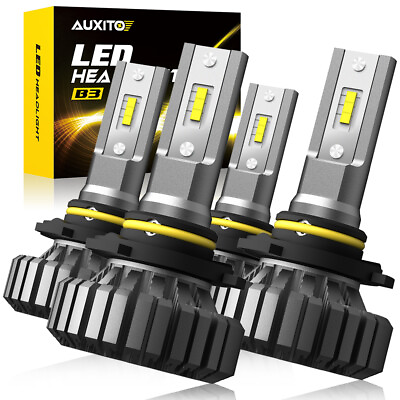#ad 4X AUXITO CANBUS Beam LED 9005 9006 Low High Bulb Headlight 6500K White B3 $61.99