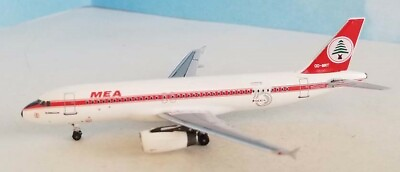 #ad Aeroclassics AC419927 MEA Airbus A320 200 Retro OD MRT Diecast 1 400 Jet Model $67.65