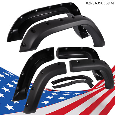 #ad Black Fender Flares Fit For Jeep Cherokee XJ 4DR Sport Utility 84 01 Textured $67.36