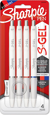#ad SHARPIE S Gel Gel Pens Medium Point 0.7Mm 4 Count 4 Colors $11.99