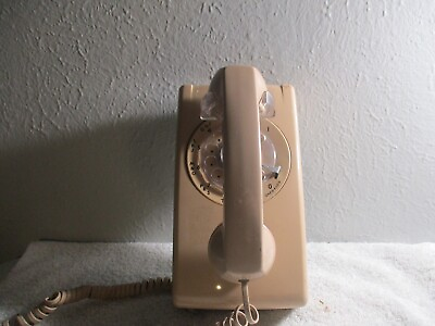 #ad Vintage Atamp;t western electric cream Rotary Dial wall Telephone untested $44.99
