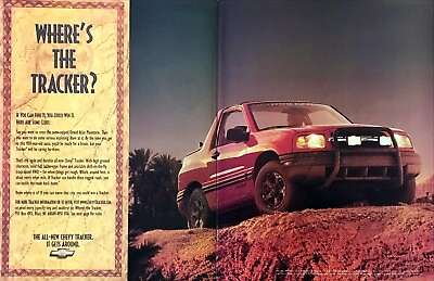 #ad 1999 Chevy Tracker Mini SUV photo quot;Agile amp; Durablequot; 2 page vintage print ad $7.99