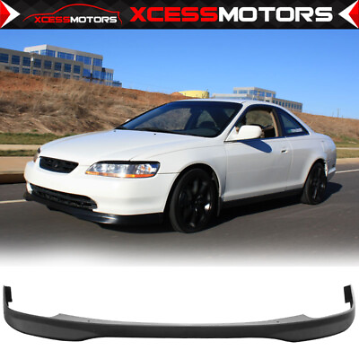 #ad Fits 98 00 Accord Coupe T R Style PP Front Bumper Lip Lower Spoiler Unpainted $64.99