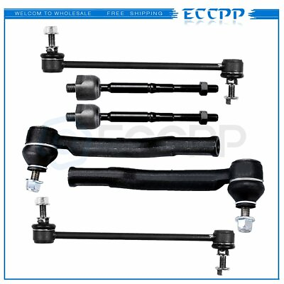 #ad Fits 2007 2012 Nissan Versa 6set Front Sway Bars Inner Outer Tie Rod Links $46.65