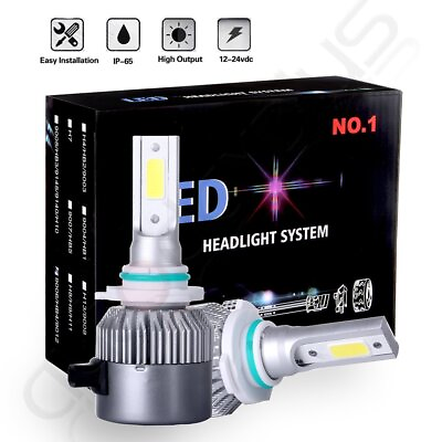 #ad 2018 LED Headlight Kit 9006 HB4 9012 120W 6000K 12000LM Bulbs Pair $8.96
