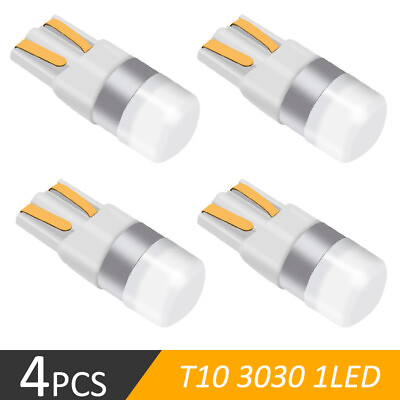 #ad X4 T10 White Car Wedge Tail Parking Plate Light Bulbs LED W5W 194 168 3030 SMD $7.99