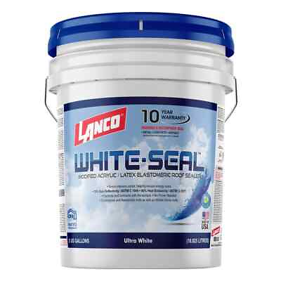 #ad White Roof Seal Elastomeric Rubberized Sealer Waterproof Sealant Coating 5 Gal $78.73