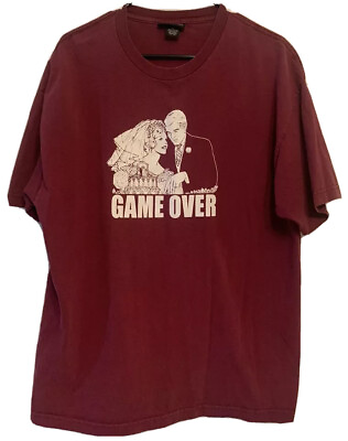 CARBON Game Over Marriage Tee. Burgundy Marriage TShirt Engagement Tshirt XL $12.95
