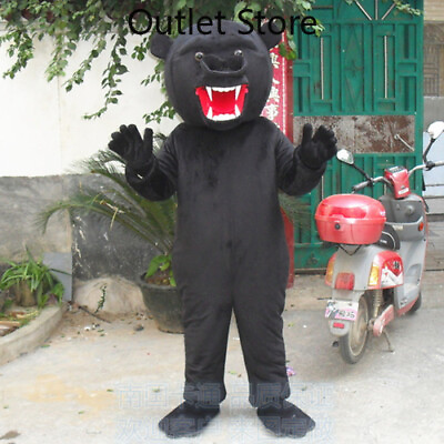 #ad Halloween Cartoon Black Bear Cosplay Mascot Costume Party Xmas Outfit Carnival $302.90