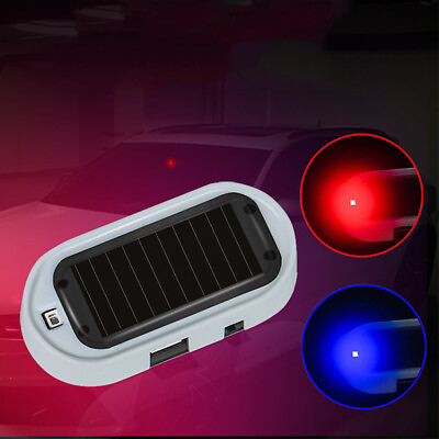 LED Fake Solar Car Alarm Warning Flash Light Security Anti theft Accessories 1PC $4.05