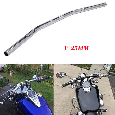 #ad 1quot; Motorcycle Flat Bar Handlebar Chrome For Kawasaki Vulcan 1500 VN1500N Classic $42.02