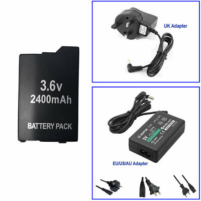 #ad PSP S110 Battery For Sony PSP 2000 PSP3000 PSP Lite PSP Slim Or AC POWER ADAPTER AU $19.52