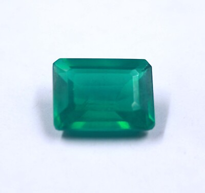#ad 33.70 Carat Beautiful Piece Green Emerald Certified Emerald Cut Colombia Gems RS $7.80