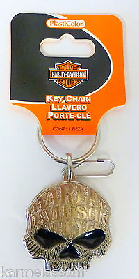 #ad Harley Davidson Sugar Skull Metal Key Chain NEW $12.90