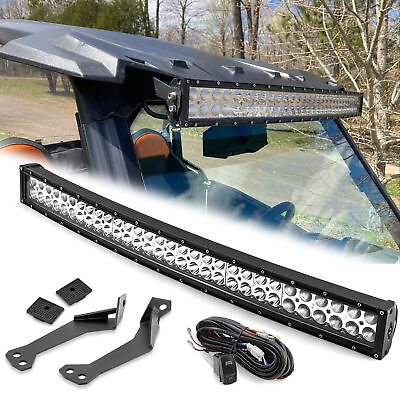 #ad FIT POLARIS RZR XP 1000 900 32quot;Inch 180W Curved LED LIGHT BAR Upper ROOF BRACKET $69.99