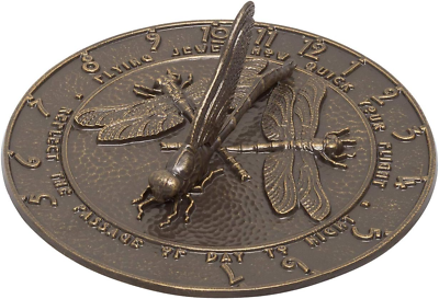 #ad Products 691 Dragonfly Sundial 12X12 French Bronze $74.99