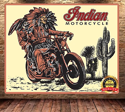 #ad Indian Motorcycle Indian Chief Rare Still Rolling Metal Sign 11 x 14 $27.99