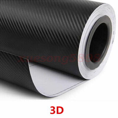 #ad 3D 5D Waterproof Carbon Fiber Vinyl Car Wrap Sheet Roll Film Sticker Decal Paper $45.19